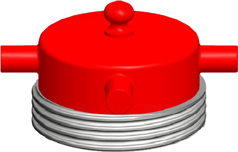 Male Round Thread , Aluminium - Steel (650x712)