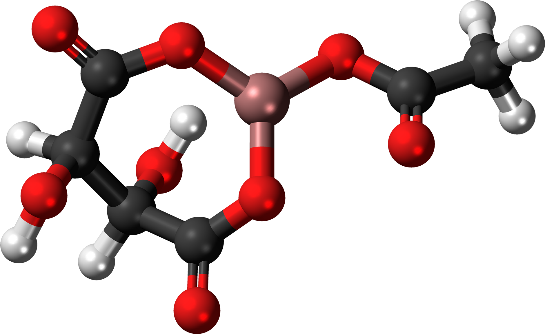 Aluminium Acetotartrate 3d Balls - Aluminium Molecule Png (2000x1273)