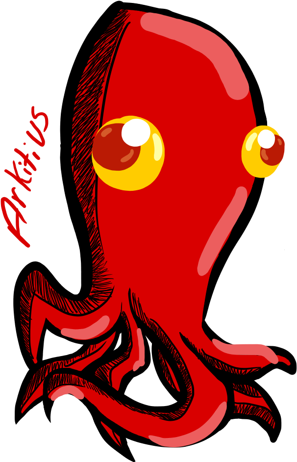 Giant Squid Monster Arkitius By Kaijuden On Deviantart - Drawing (666x999)