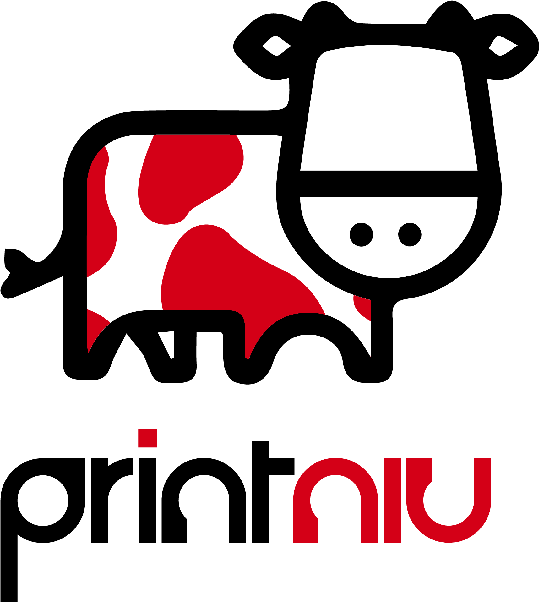 Print Niu - Cute Cow Logo (2215x2215)