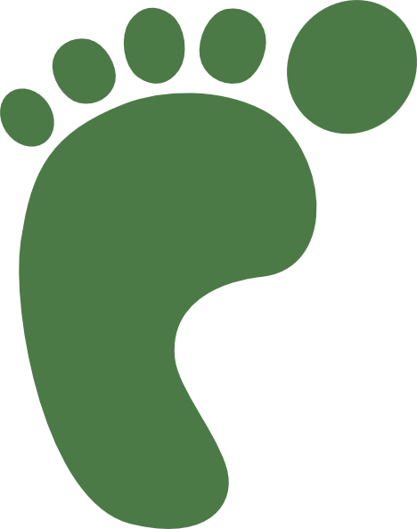 This Free Clip Arts Design Of Green Foot - Green Footprint Clipart (468x594)