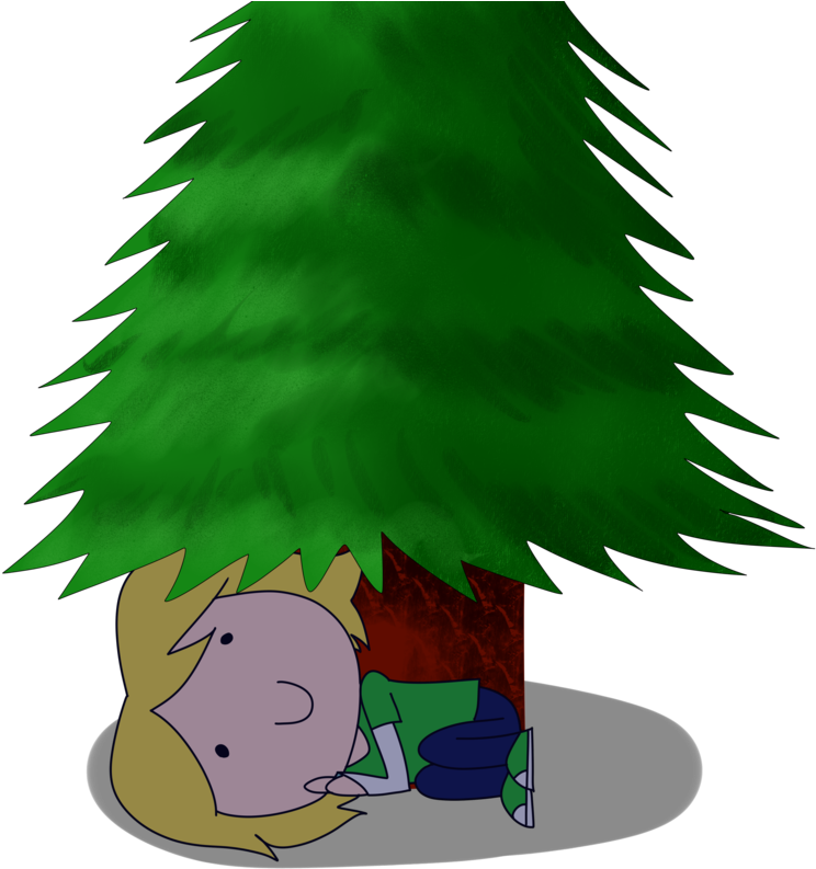 And A Bud Under A Christmas Tree By Budtheartguy - Cartoon (800x800)