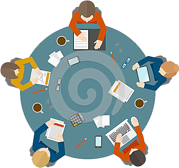 Table Shapes - Round Table Meeting Png (400x400)