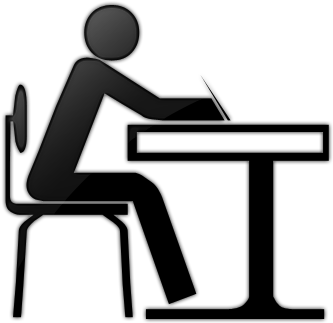 I Work Full Time, And Have Completed My Administrative - Student At Desk Icon (512x512)
