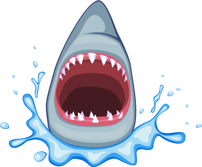 Megamouth Shark Cartoon Clip Art - Cartoon Shark Open Mouth (1060x902)