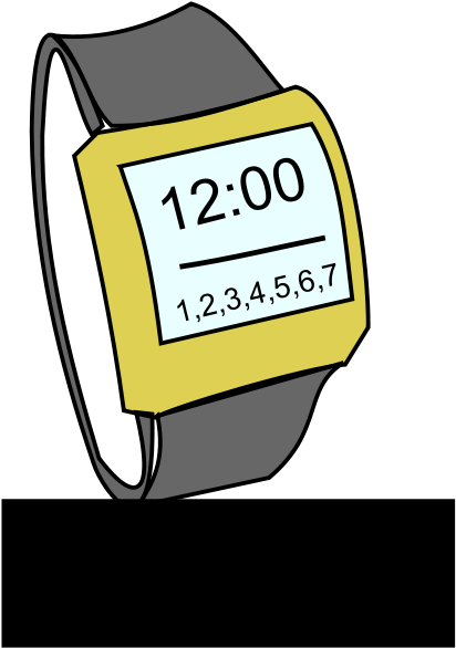 Free Watch - Digital Watch Clipart (637x900)