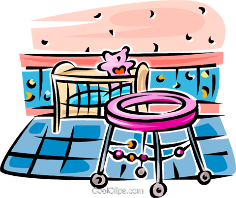 Berço Do Bebê E Andador Livre De Direitos Vetores Clip - Berço Do Bebê E Andador Livre De Direitos Vetores Clip (842x700)