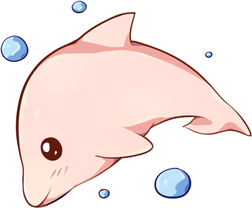 Kawaii Dolphin By Dessineka On Deviantart - Clip Art (894x894)