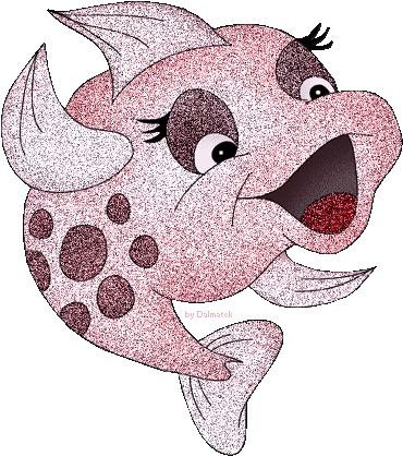 Pink Fish - Of-fish-ially Adorable~bl~green Shower Curtain (451x500)