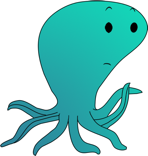 Octopus Clipart Cool Cartoon - Marine Invertebrates (516x531)