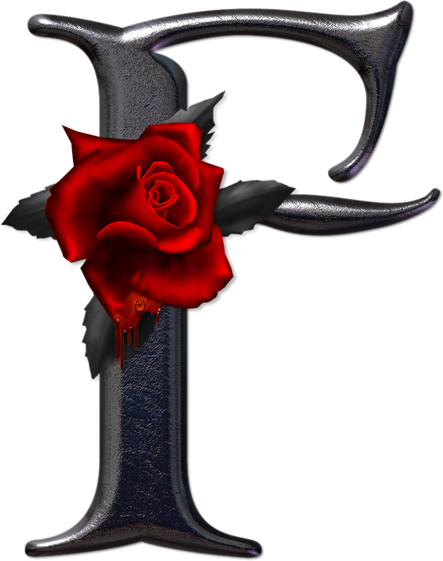 Alfabeto Gótico - Rockero - - Oh My Alfabetos - Harfler - Imagenes Abecedario Gotico Adornado Con Rosas (632x800)