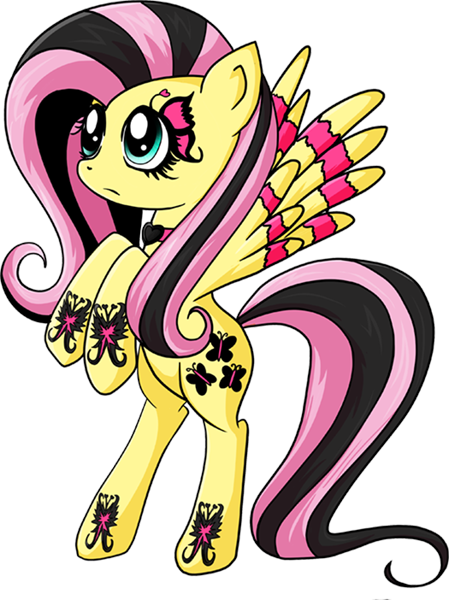 Gothic Ponymania Fluttershy By Littlemissantisocial - Ponymania! (449x600)
