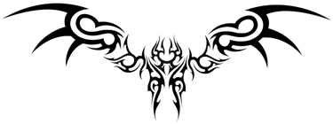 Gothic Tattoo Bird - Tribal Back Tattoo Design (400x400)