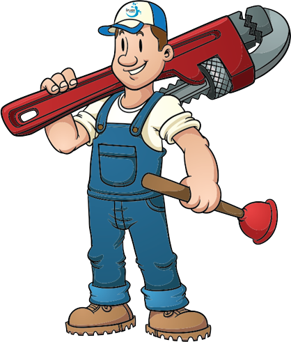 Broken Pipes - Plumber Clipart Png (418x491)