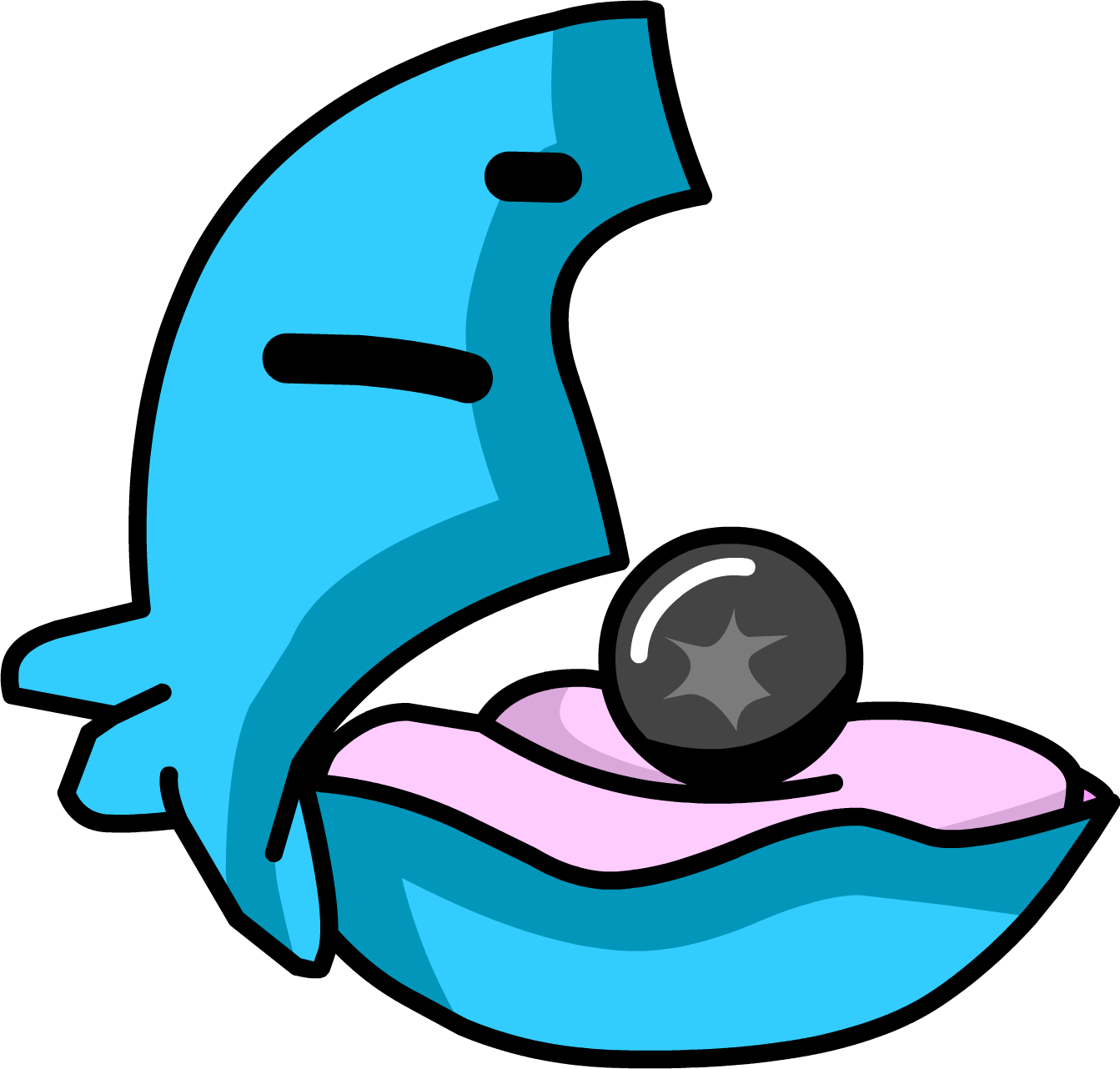 Clam Black Pearl - Club Penguin Giant Clam (1343x1282)