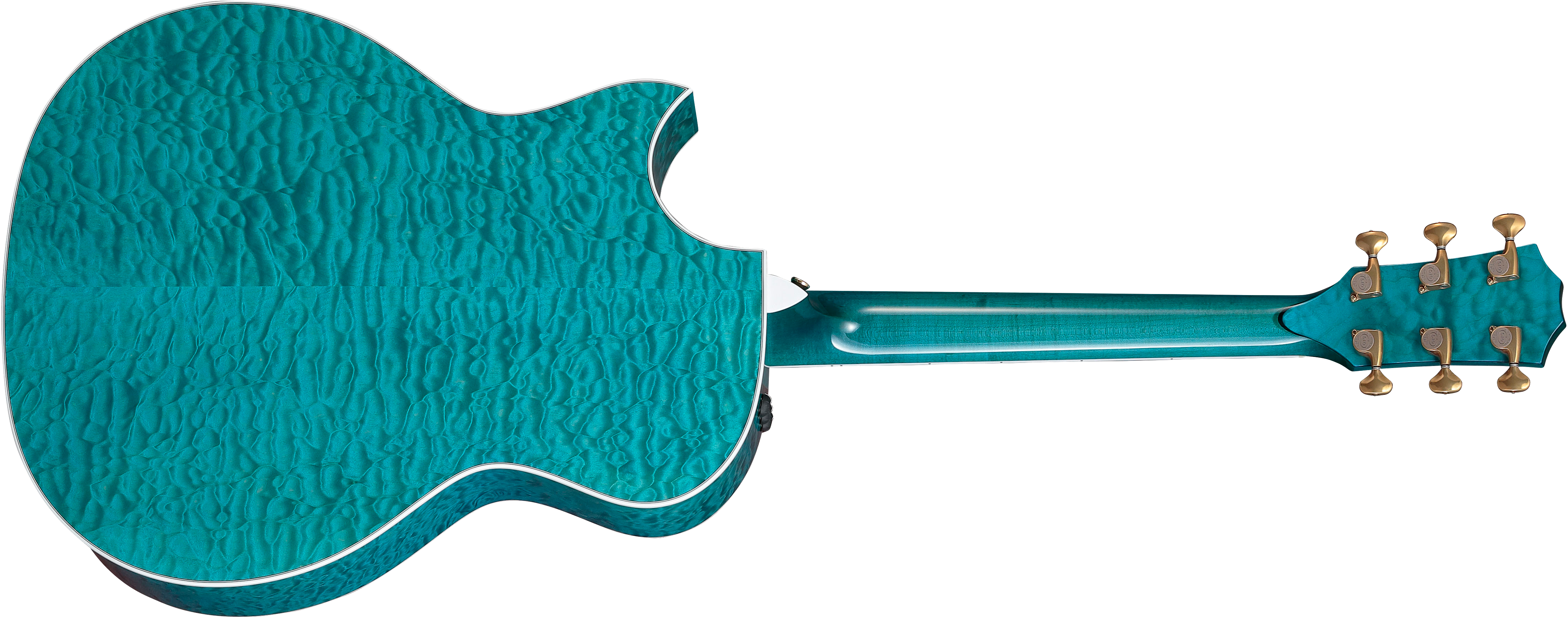 Custom Gace-quilt Maple/koi Blue - Taylor 714ce-s Ltd Grand Auditorium - Sitka Spruce (4743x1952)