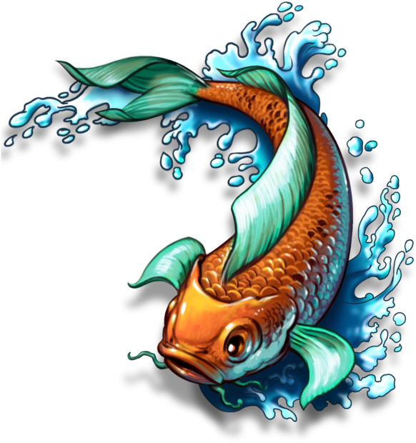 Koi Color01 By Rails723 - Illustration (600x664)
