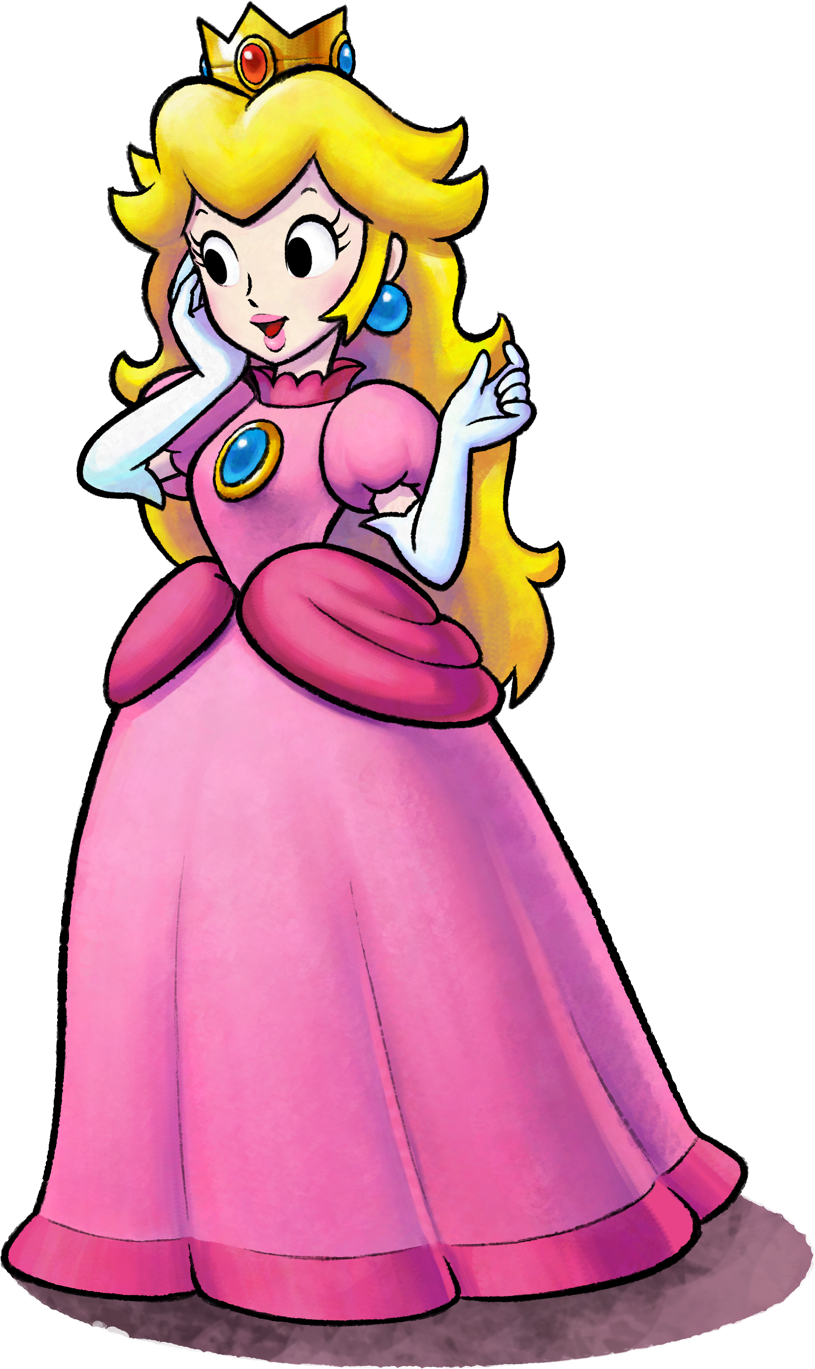 Princess - Princess Peach Mario And Luigi (1654x2777)