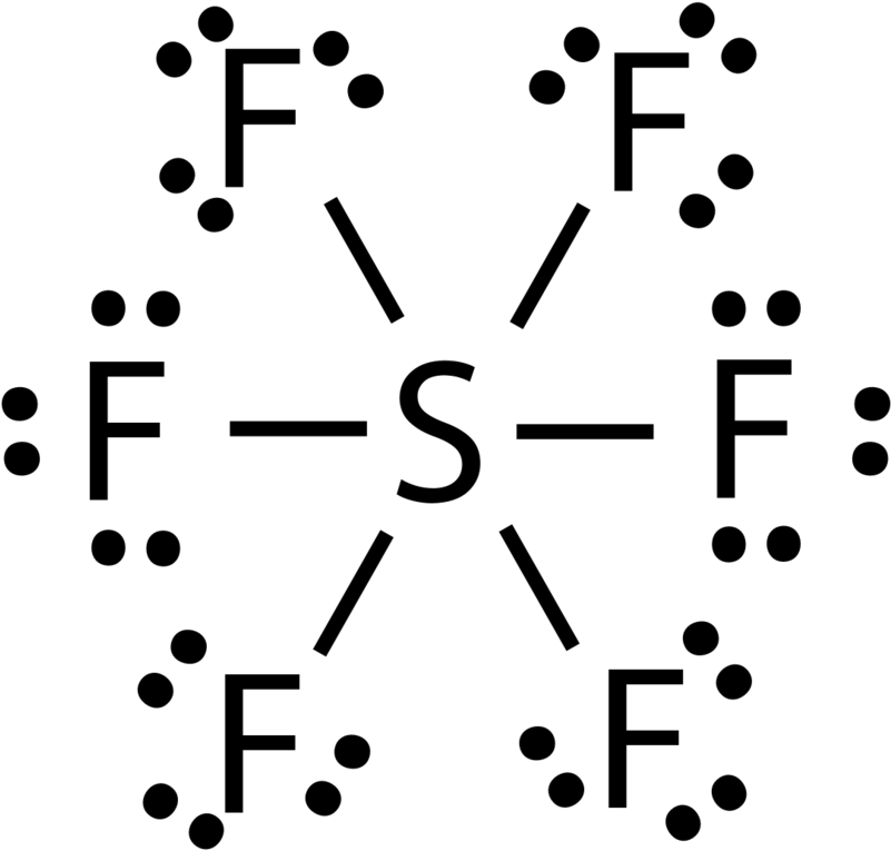 Drawn Molecule Sf6 - Sf6 Lewis Dot Structure.