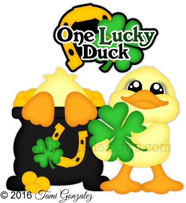 One Lucky Duck - Cartoon (400x400)