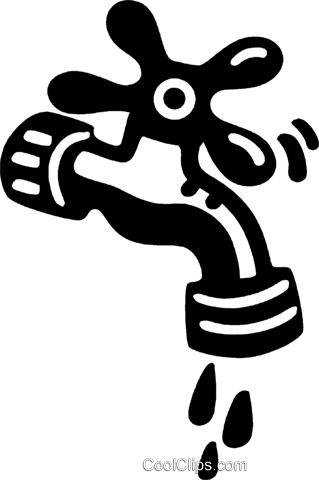 Leaking Faucet Royalty Free Vector Clip Art Illustration - Rubinetto Che Gocciola (319x480)