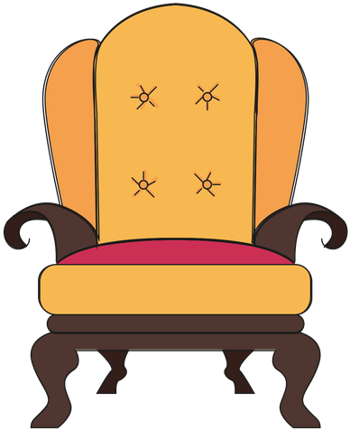 Royal Armchair Cartoon Transparent Png - Chair Cartoon Transparent Background (512x512)
