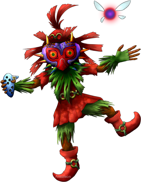 Skull Kid And Tael By Ancaleon - Skull Kid Png (650x780)