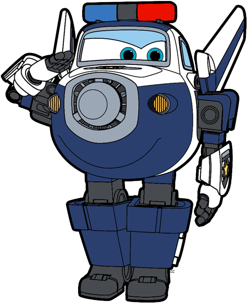 And Clipped By Cartoon Clipart - Super Wings Jet Paul (490x599)