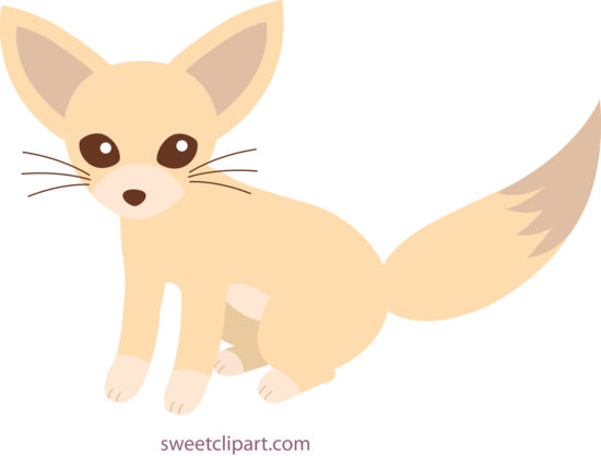 Cute Fennec Fox Clip Art - Clip Art Fennec Fox (550x418)