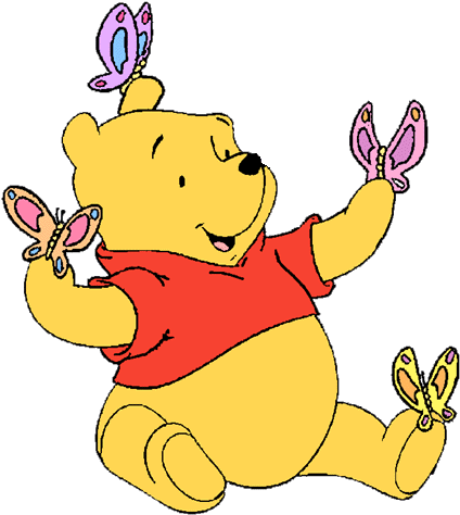 Baby Fox Clipart Download - Spring Winnie The Pooh (440x484)