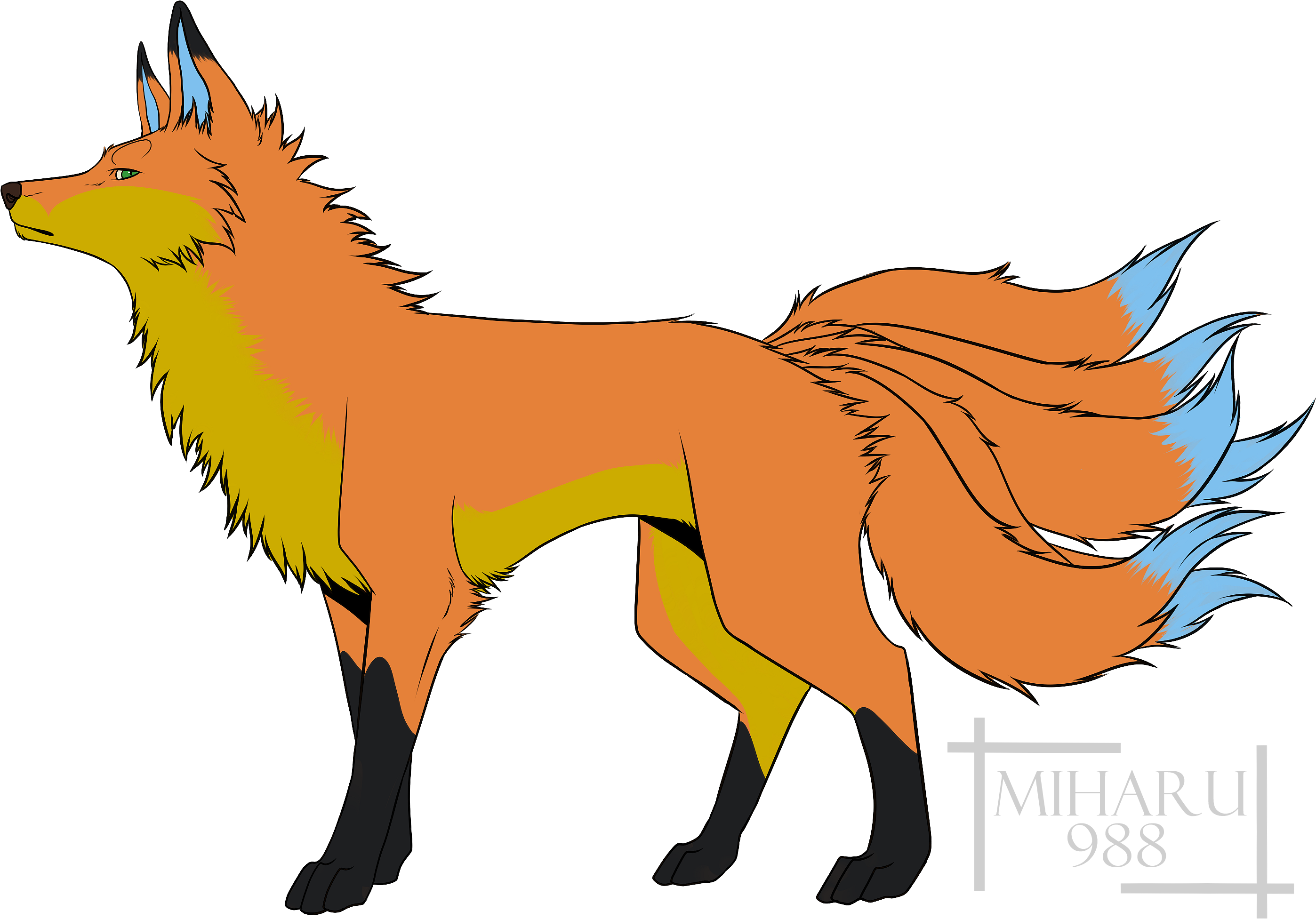 Fox Clipart Six - Companion Dog (3000x2000)