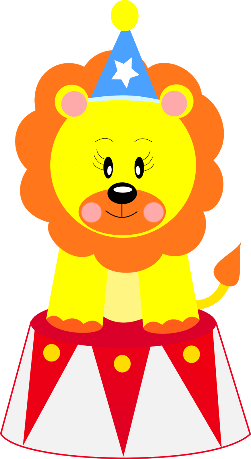 Leão Circo Montando A Minha Festa - Animales De Circo Animados (874x1600)