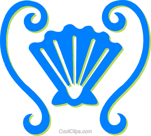Concha Do Mar Livre De Direitos Vetores Clip Art Ilustração - Concha Do Mar Livre De Direitos Vetores Clip Art Ilustração (480x432)