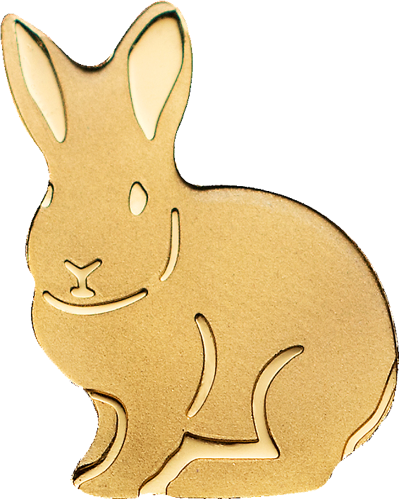 Golden Rabbit - Coin (709x709)
