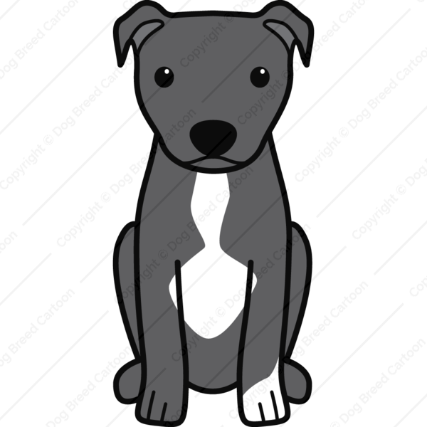 American Pitbull Terrier Natural Ears - Cartoon Pitbull (600x600)