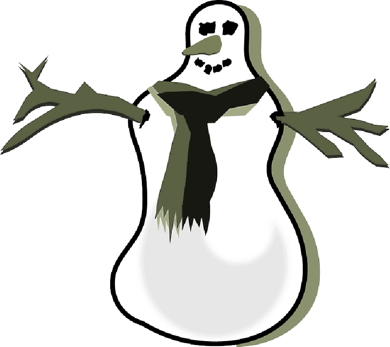 Snowman, Xmas, Winter, Christmas, Snow, Scarf - Snowman (800x712)