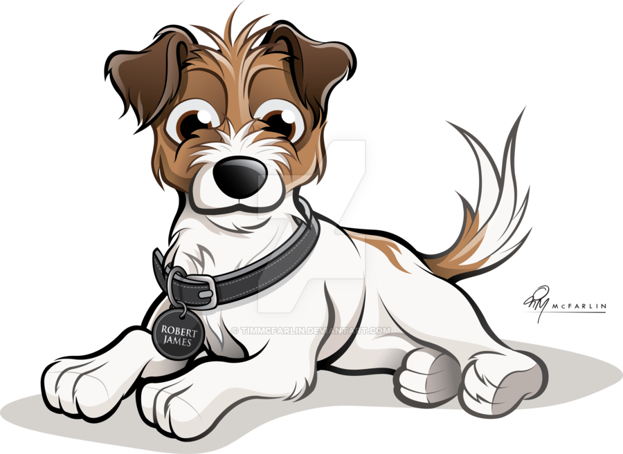 Jack Russells Caricature Robert James Timmcfarlin On - Jack Russell Cartoon Drawing (900x657)