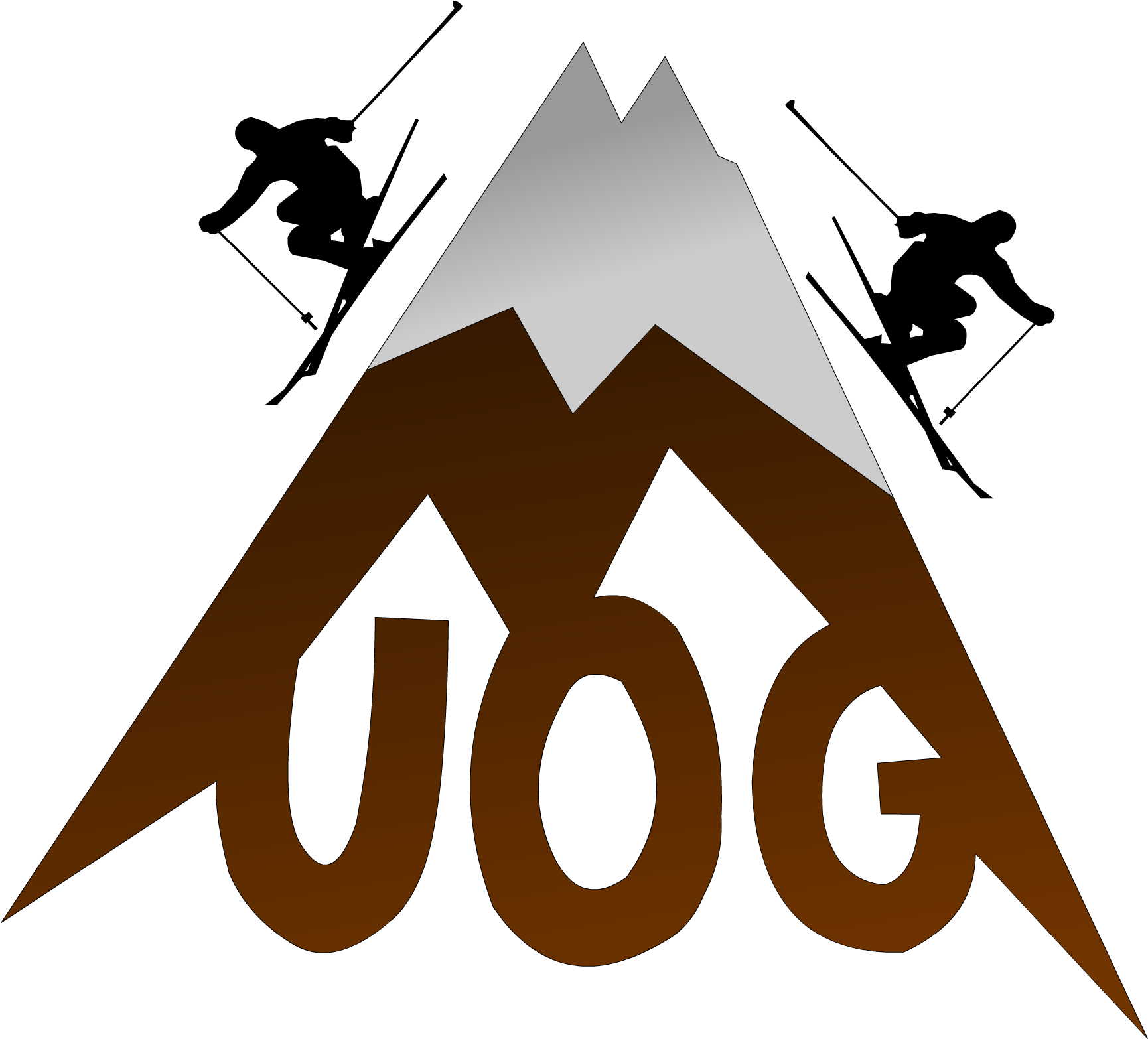 Completed The Uog Snow Society Snow Society Vector - Extreme Skier Silhouette Shower Curtain (2134x1565)