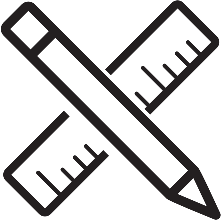Pencil Ruler Icon - Ruler (512x512)