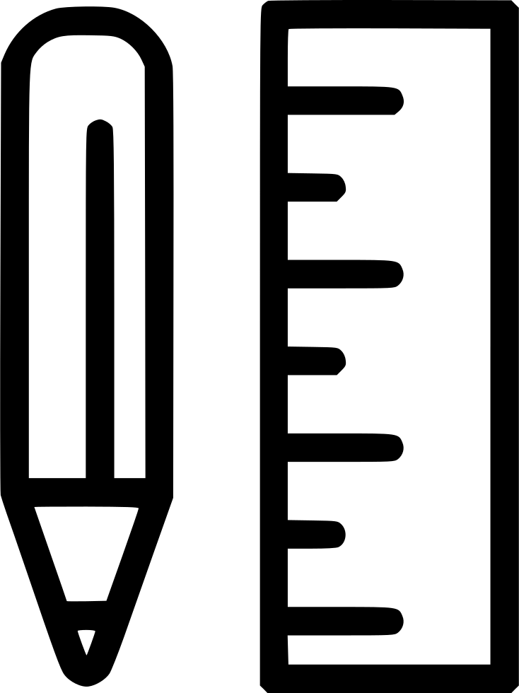 Pencil Ruler Drawing Comments - Pencil Ruler Icon (734x980)