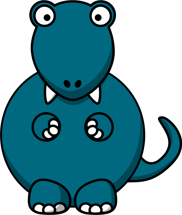 Cartoon Tyrannosaurus Rex - Dinosaur Clipart (600x709)