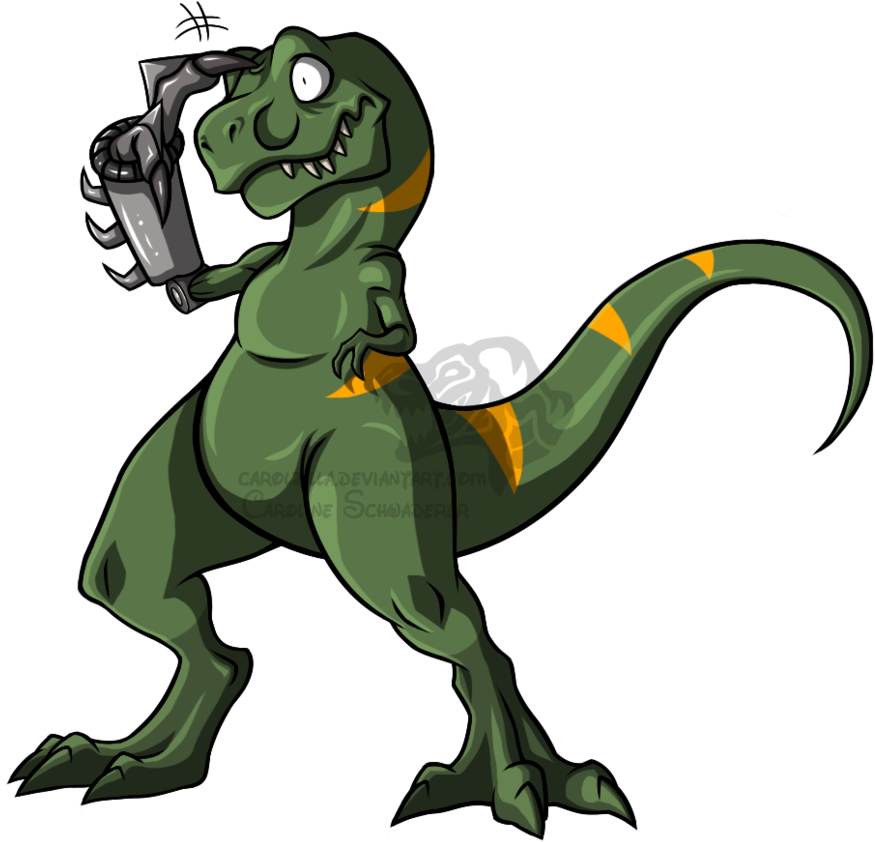The Great Dumb Rex, Guilla By Carolzilla - T Rex Desenho Png (918x870)