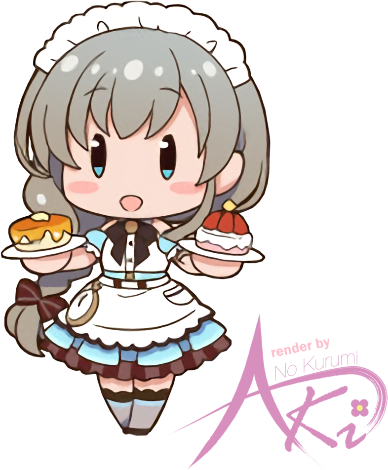 Chibi Maid Haruka Render By Akinokurumisan Chibi Maid - Beachwear (1024x1018)