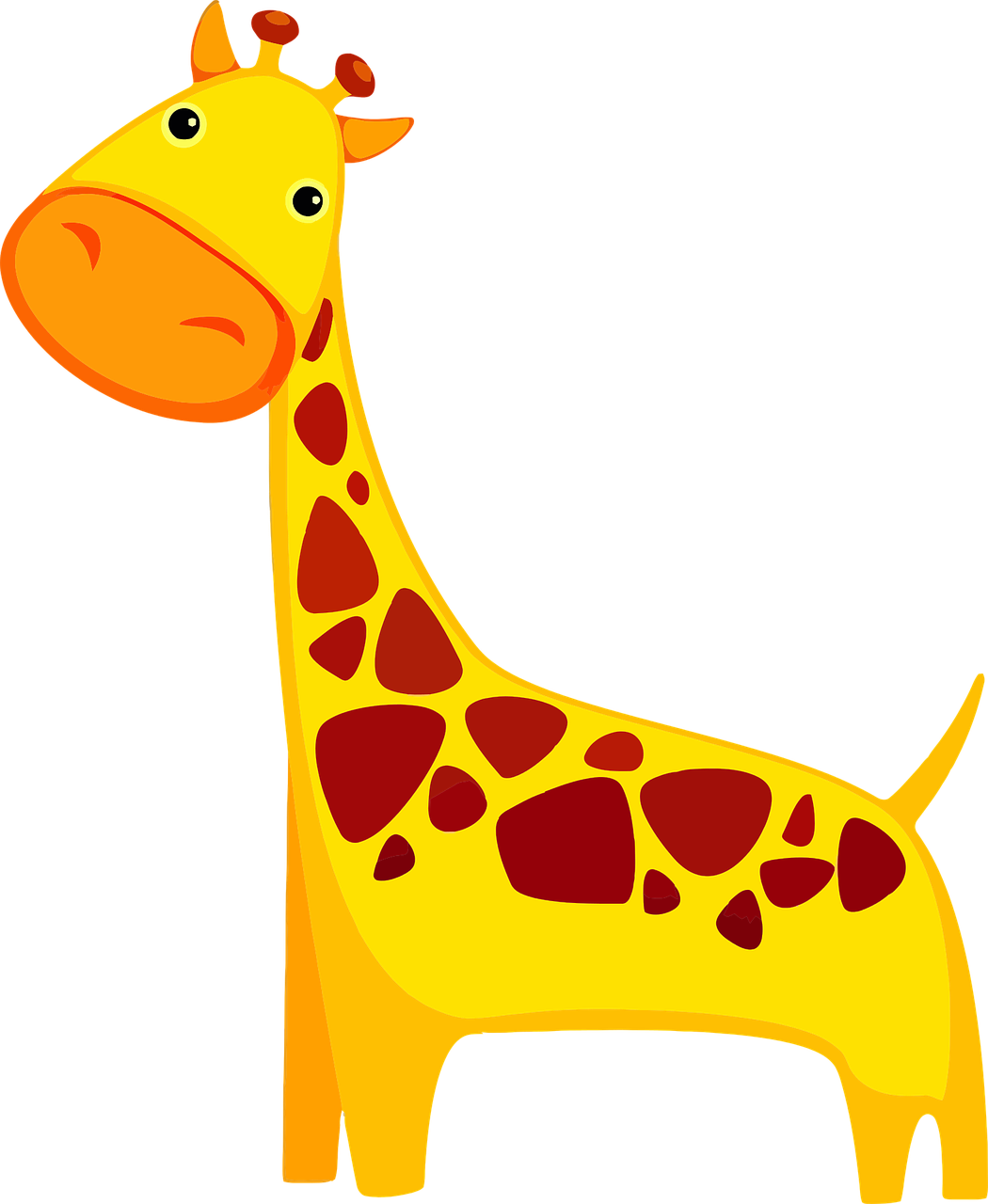 Africa Animal Cartoon Giraffe Png Image - Giraffe Cartoon (1050x1280)