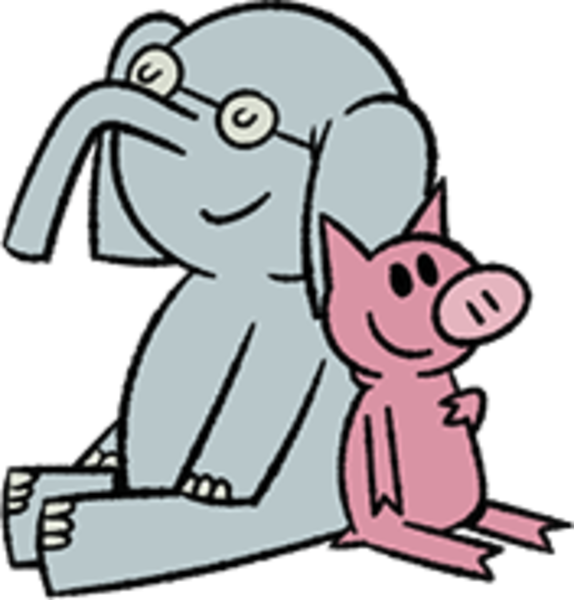 Gerald And Piggie Clip Art - Elephant And Piggie Clipart (574x600)