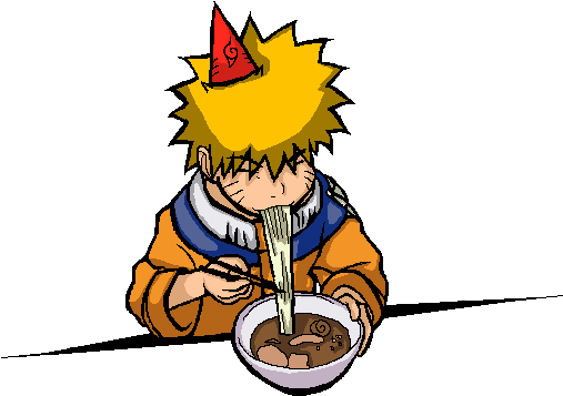 Happy Birthday, Naruto By The Marker Killer - Naruto Eating Ramen Png (640x480)