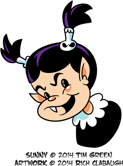 102814 Sunny Monster Faces - Cartoon (500x580)