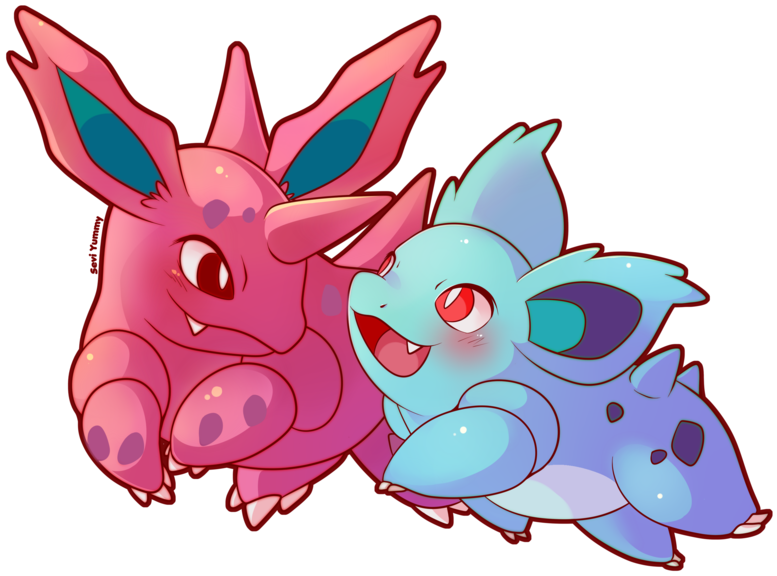 Fgxclgm - Nidorino Y Nidorina (800x649)