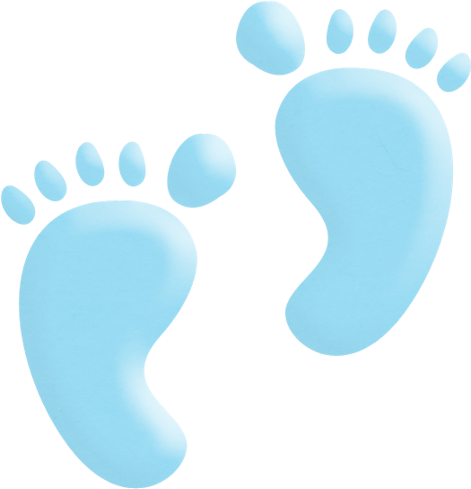 Babyshower Varon Conjunto Ilustraciones - Baby Boy Footprints (627x640)