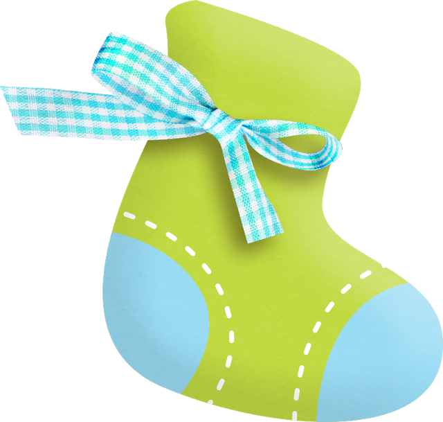 Babyshower Varon Conjunto Ilustraciones - Baby Socks Clip Art (640x609)